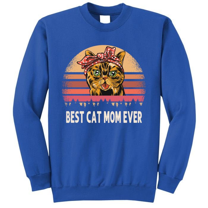 Vintage Best Cat Mom Ever Gift Sweatshirt