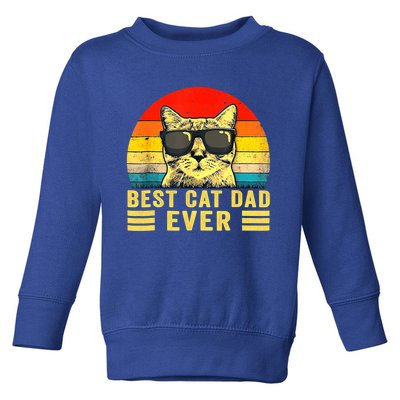 Vintage Best Cat Dad Ever Funny Best Cat Dad Ever Great Gift Toddler Sweatshirt