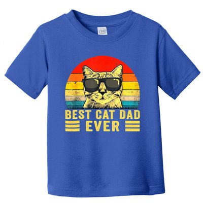 Vintage Best Cat Dad Ever Funny Best Cat Dad Ever Great Gift Toddler T-Shirt