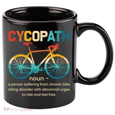 Vintage Bicycle Cycopath Gift For Cyclists 11oz C Handle Ceramic Mug