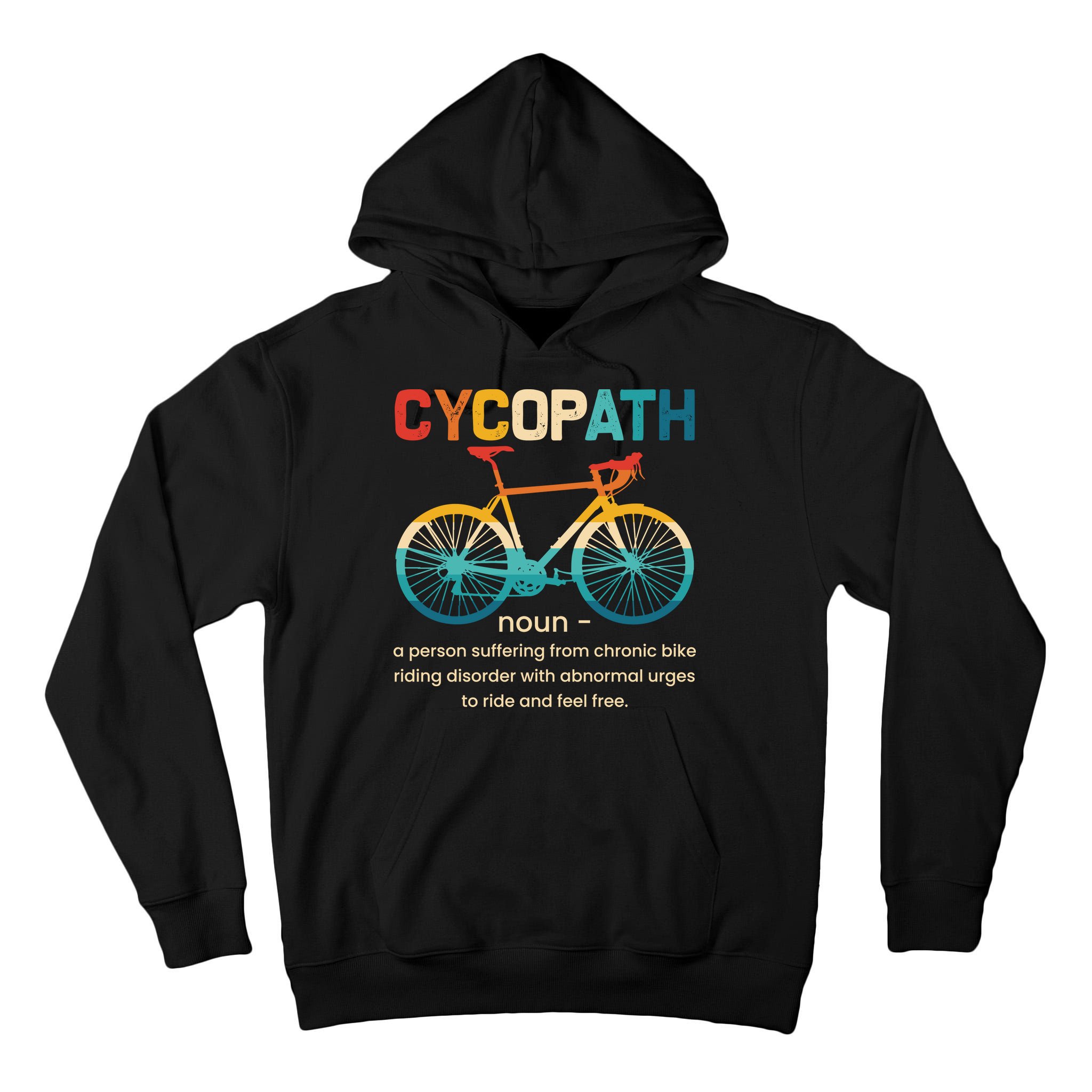 Vintage Bicycle Cycopath Gift For Cyclists Tall Hoodie