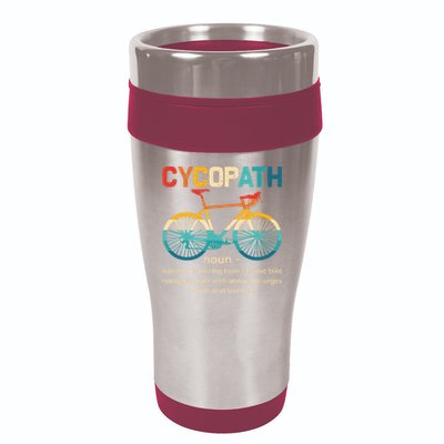 Vintage Bicycle Cycopath Gift For Cyclists 16oz Travel Tumbler
