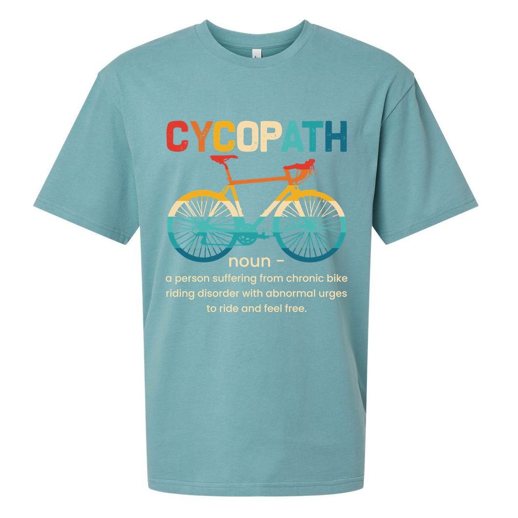 Vintage Bicycle Cycopath Gift For Cyclists Sueded Cloud Jersey T-Shirt
