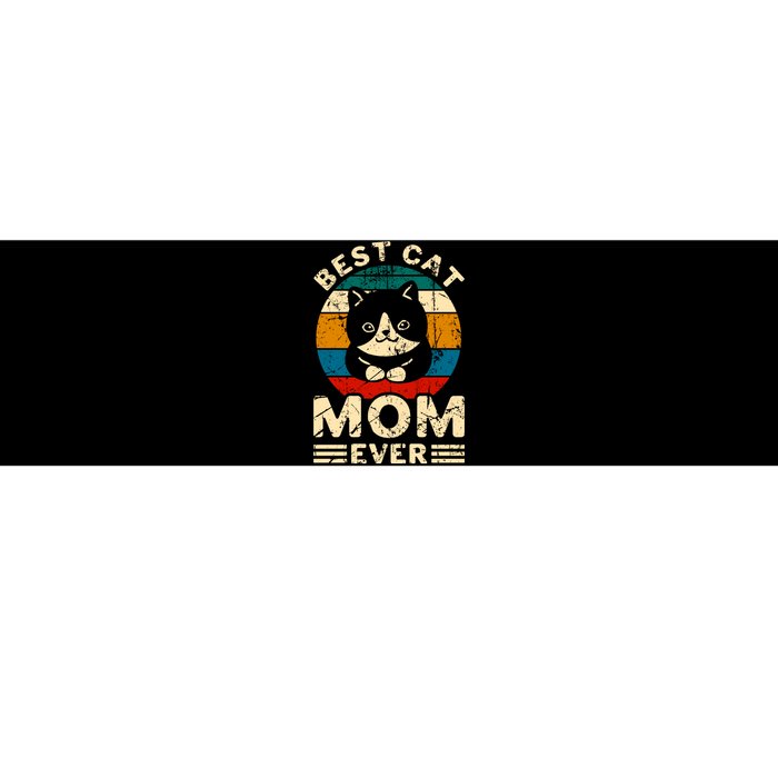 Vintage Best Cat Mom Ever Gift For Mother's Day Bumper Sticker