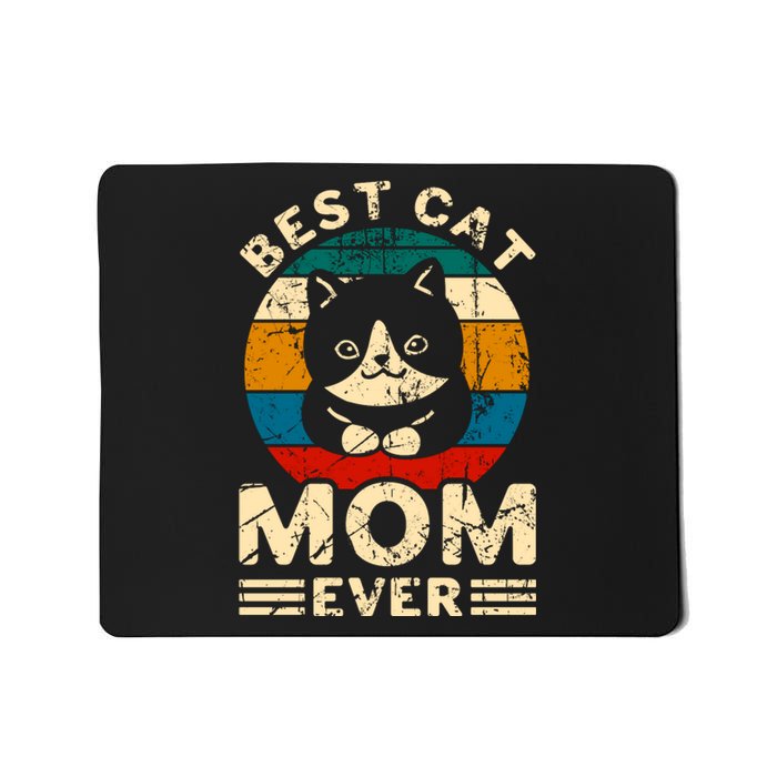 Vintage Best Cat Mom Ever Gift For Mother's Day Mousepad