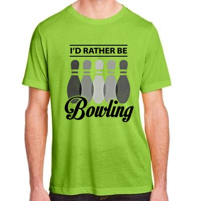 Vintage Bowling Cool Gift ID Rather Be Bowling Meaningful Gift Adult ChromaSoft Performance T-Shirt