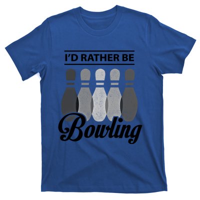 Vintage Bowling Cool Gift ID Rather Be Bowling Meaningful Gift T-Shirt