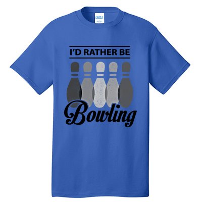 Vintage Bowling Cool Gift ID Rather Be Bowling Meaningful Gift Tall T-Shirt