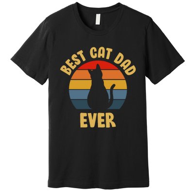 Vintage Best Cat Dad Ever Premium T-Shirt