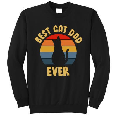 Vintage Best Cat Dad Ever Tall Sweatshirt