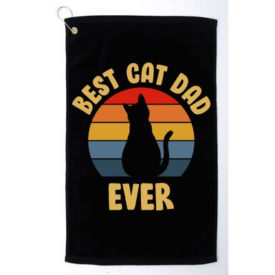 Vintage Best Cat Dad Ever Golf Towel