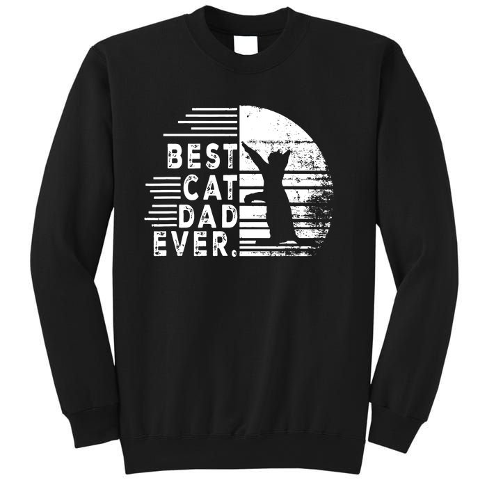 Vintage Best Cat Dad Ever Cat Daddy Gift Sweatshirt