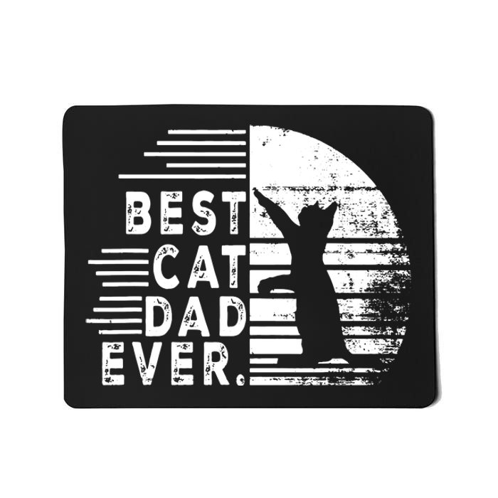 Vintage Best Cat Dad Ever Cat Daddy Gift Mousepad