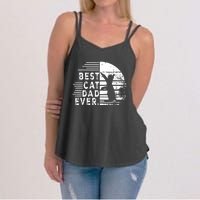 Vintage Best Cat Dad Ever Cat Daddy Gift Women's Strappy Tank