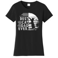 Vintage Best Cat Dad Ever Cat Daddy Gift Women's T-Shirt