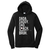 Vintage Baseball Coach Dad Fathers Day Funny Family Humor Women's Pullover Hoodie