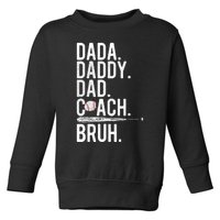 Vintage Baseball Coach Dad Fathers Day Funny Family Humor Toddler Sweatshirt