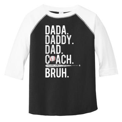 Vintage Baseball Coach Dad Fathers Day Funny Family Humor Toddler Fine Jersey T-Shirt