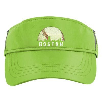 Vintage Boston Cityscape Baseball Lover Adult Drive Performance Visor