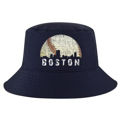 Vintage Boston Cityscape Baseball Lover Cool Comfort Performance Bucket Hat