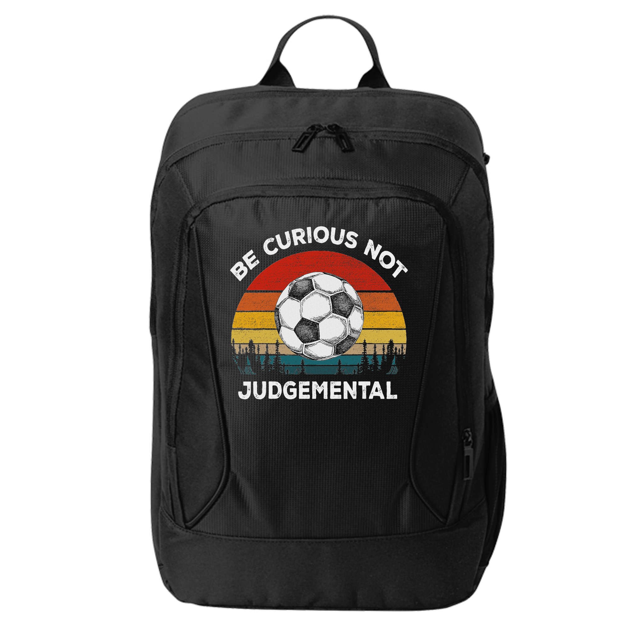Vintage Be Curious Not Judgemental Inspirational Quote City Backpack