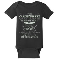 Vintage Boat Captain Men Boating Funny Boat Lover Gift Baby Bodysuit