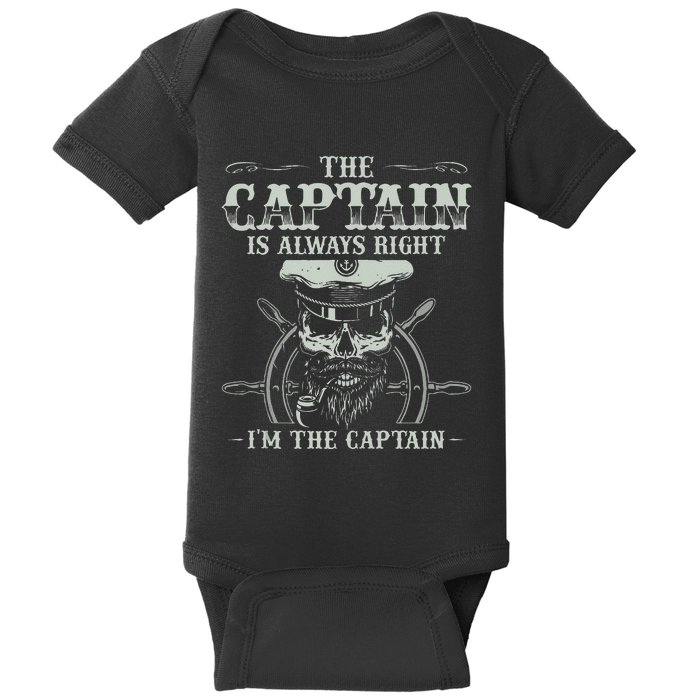 Vintage Boat Captain Men Boating Funny Boat Lover Gift Baby Bodysuit