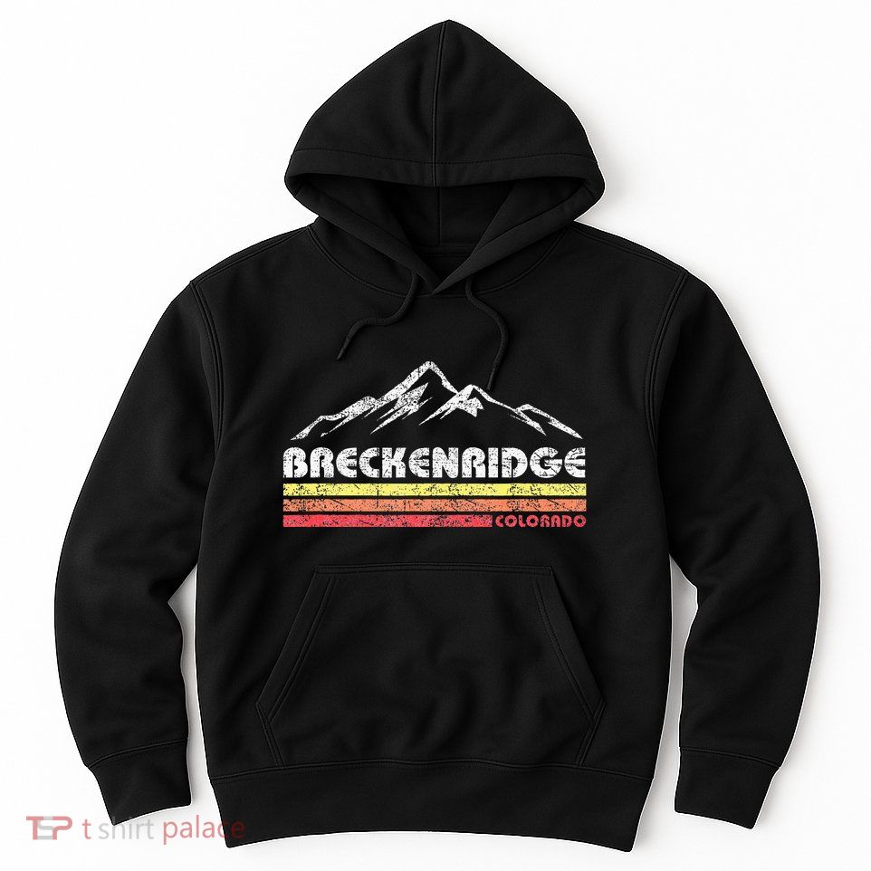 Vintage Breckenridge Colorado Throwback Retro Mountain Hoodie