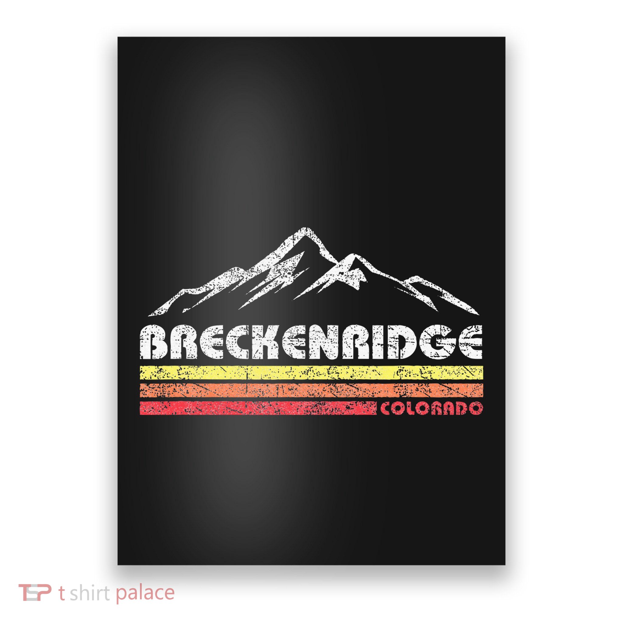 Vintage Breckenridge Colorado Throwback Retro Mountain Poster
