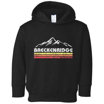 Vintage Breckenridge Colorado Throwback Retro Mountain Toddler Hoodie