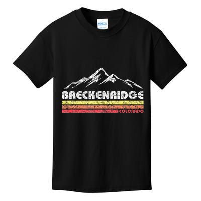 Vintage Breckenridge Colorado Throwback Retro Mountain Kids T-Shirt