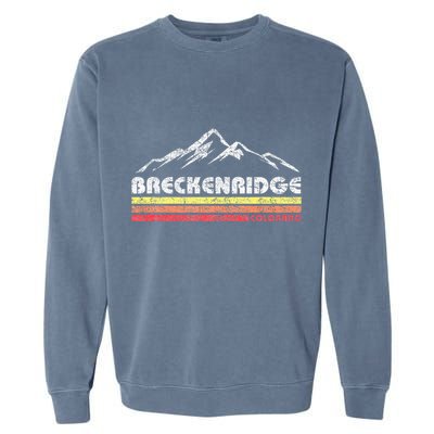 Vintage Breckenridge Colorado Throwback Retro Mountain Garment-Dyed Sweatshirt