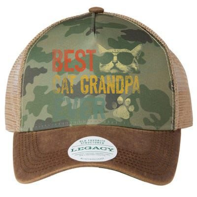 Vintage Best Cat Grandpa Ever Shirt Cat Grandpa Father's Day Legacy Tie Dye Trucker Hat