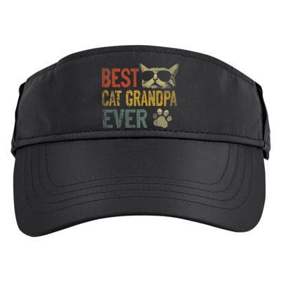 Vintage Best Cat Grandpa Ever Shirt Cat Grandpa Father's Day Adult Drive Performance Visor