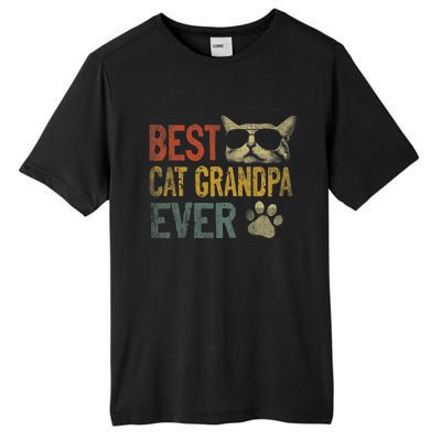 Vintage Best Cat Grandpa Ever Shirt Cat Grandpa Father's Day Tall Fusion ChromaSoft Performance T-Shirt