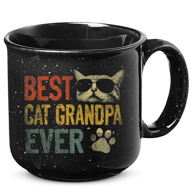 Vintage Best Cat Grandpa Ever Shirt Cat Grandpa Father's Day 15oz Campfire Ceramic Mug