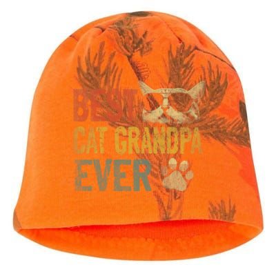 Vintage Best Cat Grandpa Ever Shirt Cat Grandpa Father's Day Kati - Camo Knit Beanie