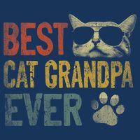 Vintage Best Cat Grandpa Ever Shirt Cat Grandpa Father's Day Doggie Tank