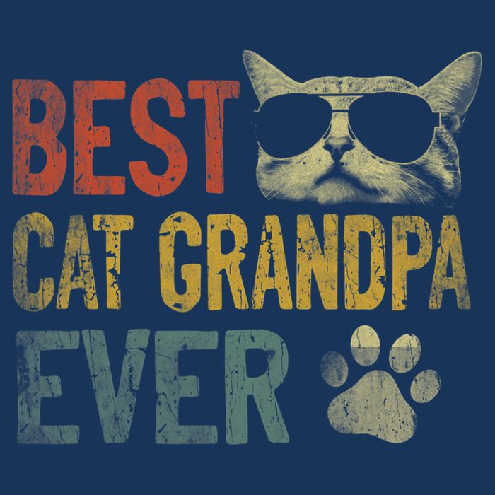 Vintage Best Cat Grandpa Ever Shirt Cat Grandpa Father's Day Doggie Tank