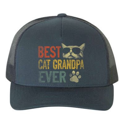 Vintage Best Cat Grandpa Ever Shirt Cat Grandpa Father's Day Yupoong Adult 5-Panel Trucker Hat