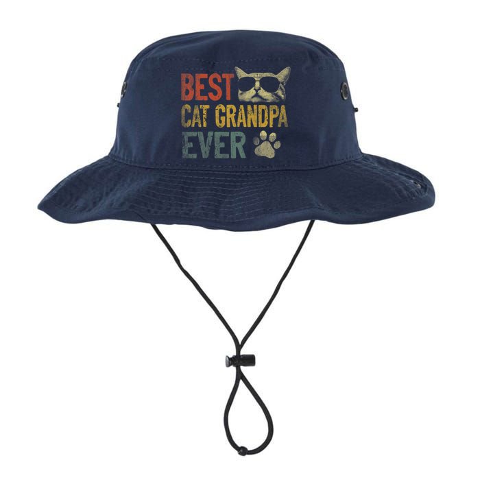 Vintage Best Cat Grandpa Ever Shirt Cat Grandpa Father's Day Legacy Cool Fit Booney Bucket Hat