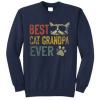 Vintage Best Cat Grandpa Ever Shirt Cat Grandpa Father's Day Tall Sweatshirt