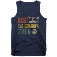 Vintage Best Cat Grandpa Ever Shirt Cat Grandpa Father's Day Tank Top