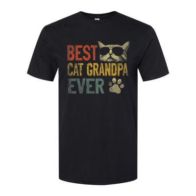 Vintage Best Cat Grandpa Ever Shirt Cat Grandpa Father's Day Softstyle® CVC T-Shirt