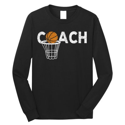 Vintage Basketball Coach Basketball Coaching Retro Long Sleeve Shirt