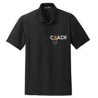 Vintage Basketball Coach Basketball Coaching Retro Dry Zone Grid Polo