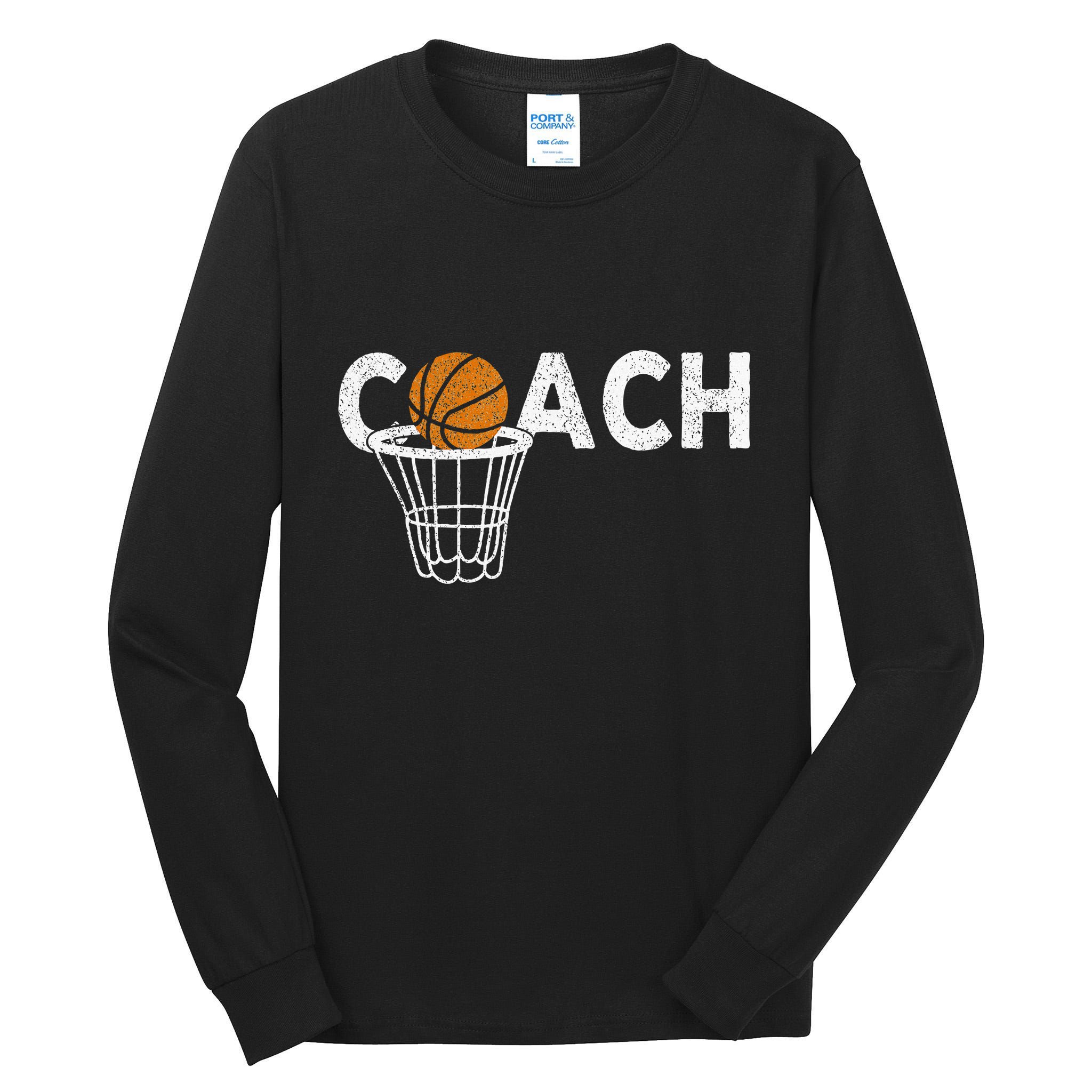 Vintage Basketball Coach Basketball Coaching Retro Tall Long Sleeve T-Shirt