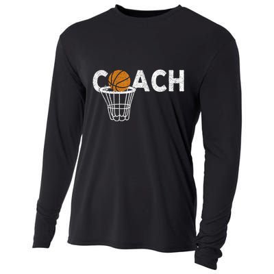 Vintage Basketball Coach Basketball Coaching Retro Cooling Performance Long Sleeve Crew