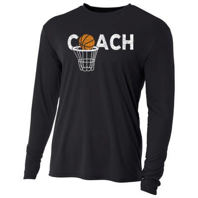 Vintage Basketball Coach Basketball Coaching Retro Cooling Performance Long Sleeve Crew