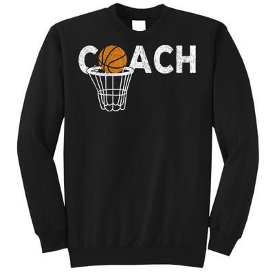 Vintage Basketball Coach Basketball Coaching Retro Tall Sweatshirt